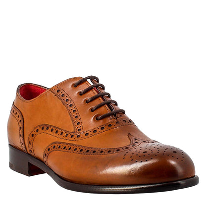 Oxford full brogue elegante da uomo in pelle