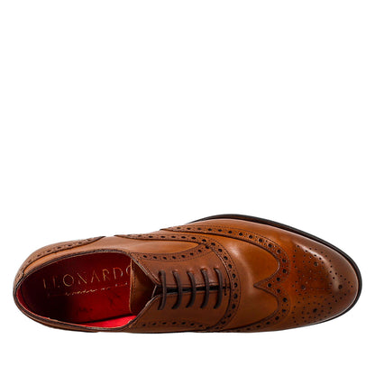 Oxford full brogue elegante da uomo in pelle