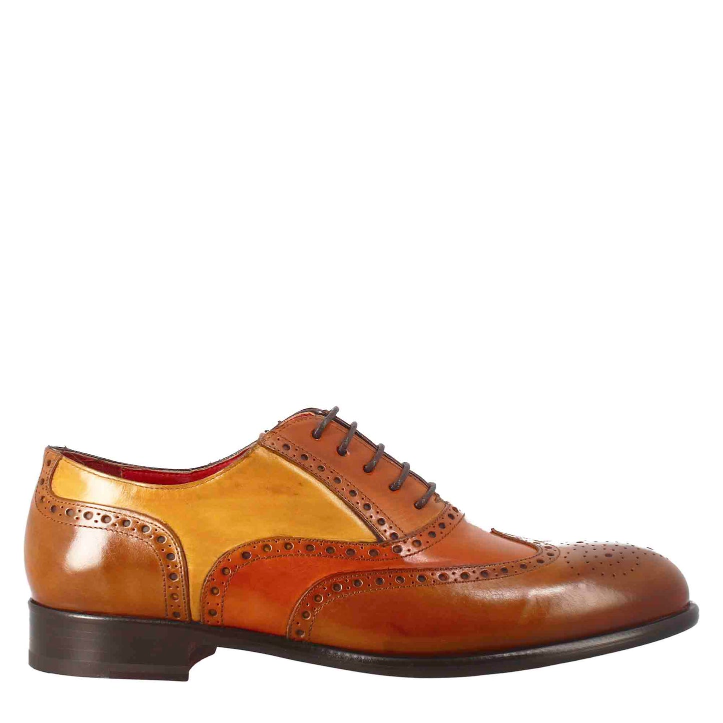 Oxford full brogue elegante da uomo in pelle