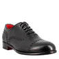 Oxford semi brogue marrone elegante da uomo in pelle