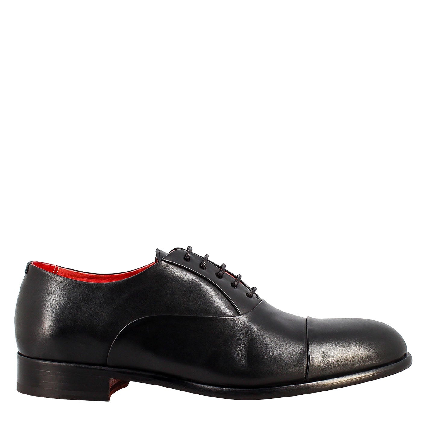 Oxford cap toe elegante da uomo in pelle liscia pieno fiore