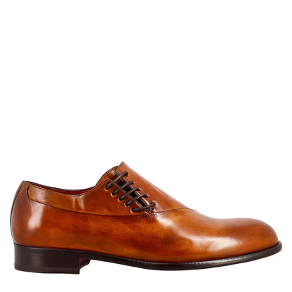 Men's elegant leather oxford with side laces