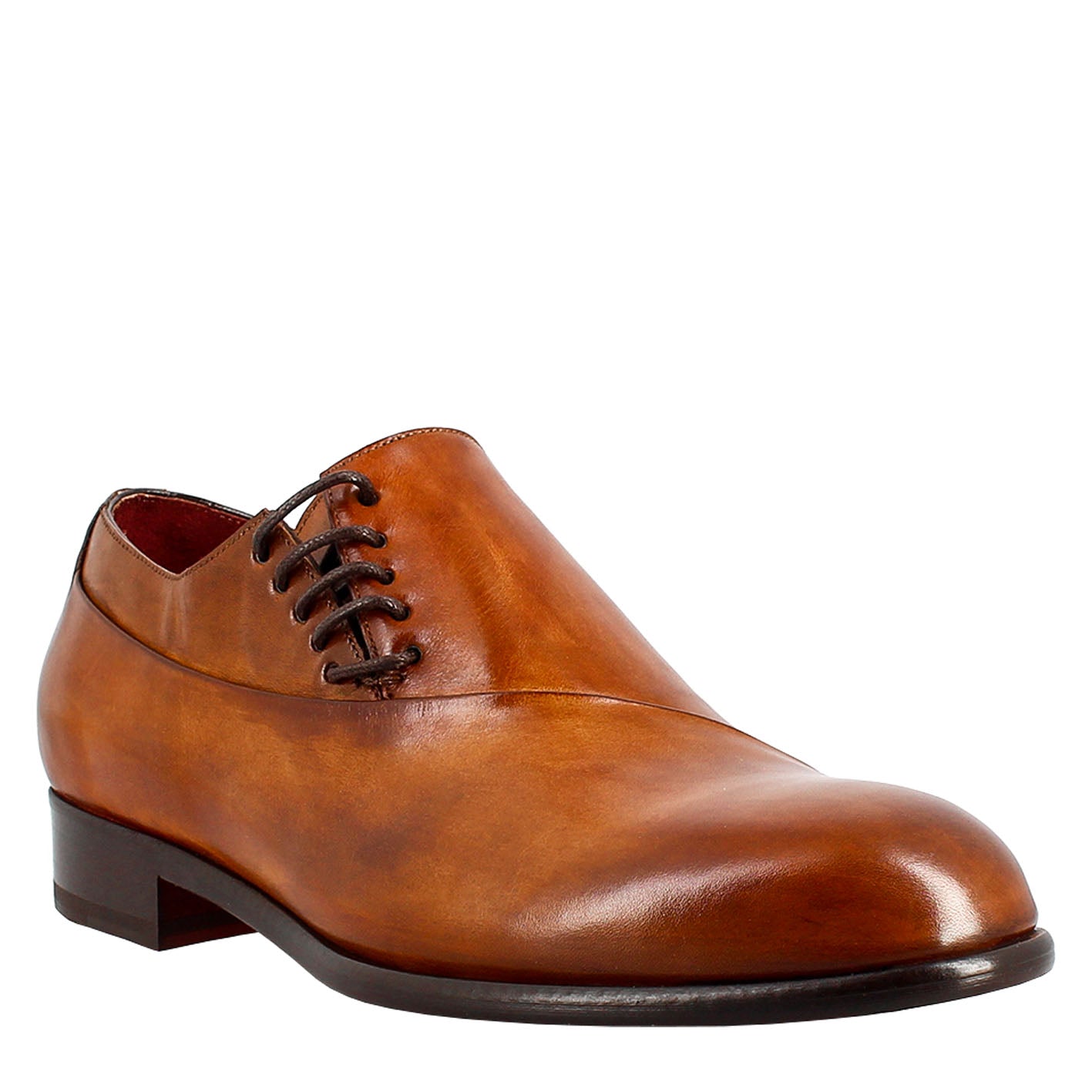 Men's elegant leather oxford with side laces