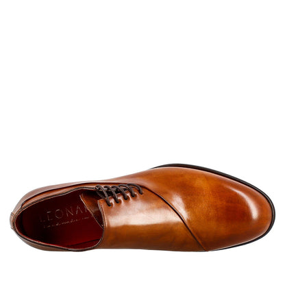 Men's elegant leather oxford with side laces