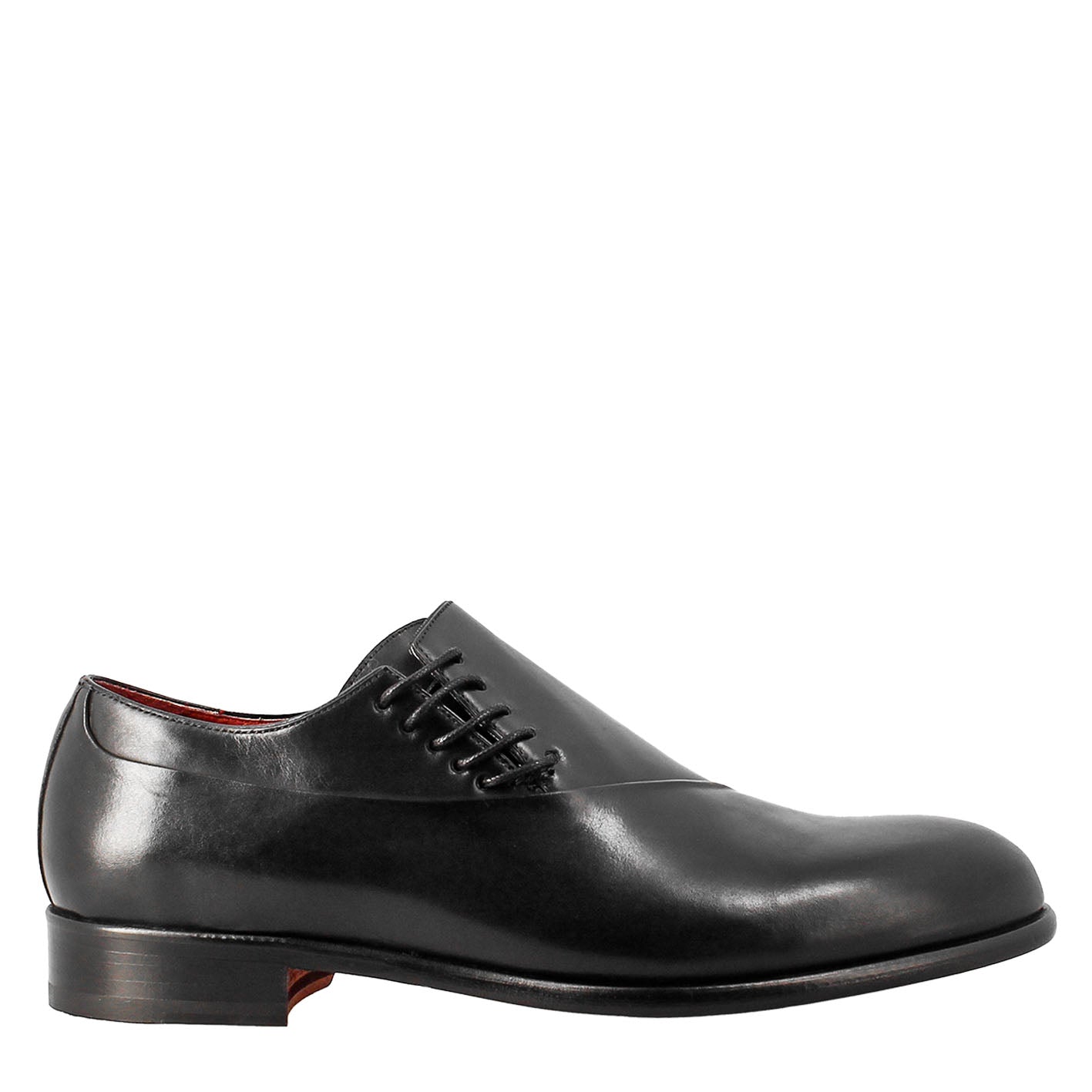 Men's elegant leather oxford with side laces