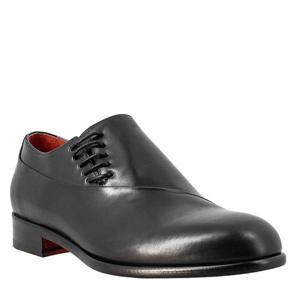 Men's elegant leather oxford with side laces