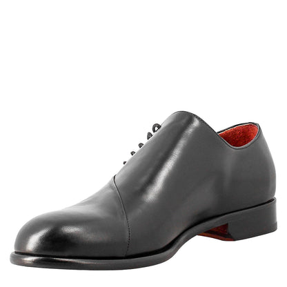 Men's elegant leather oxford with side laces