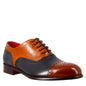 Oxford semi brogue marrone elegante da uomo in pelle