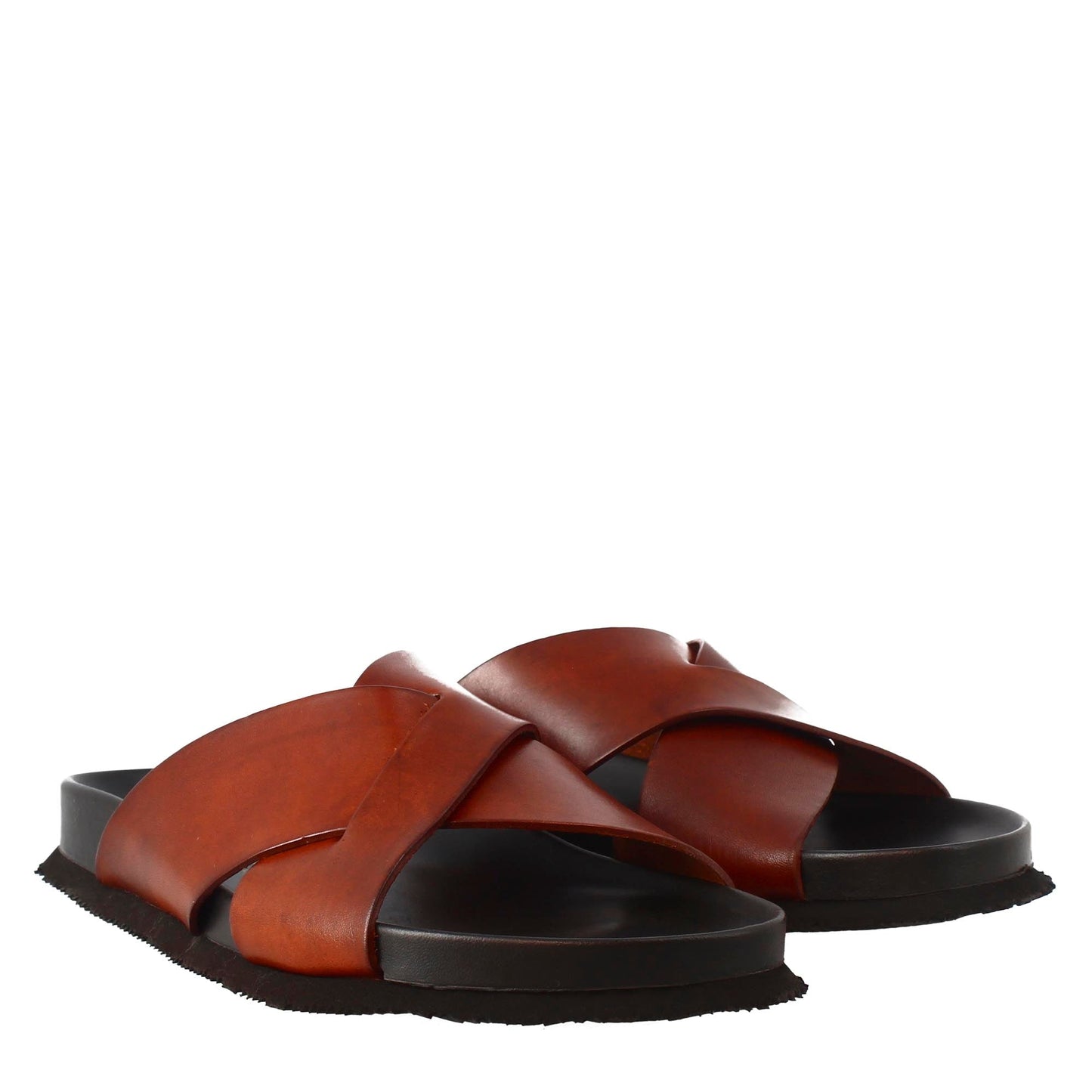 Men's Leather Open Back Sandals