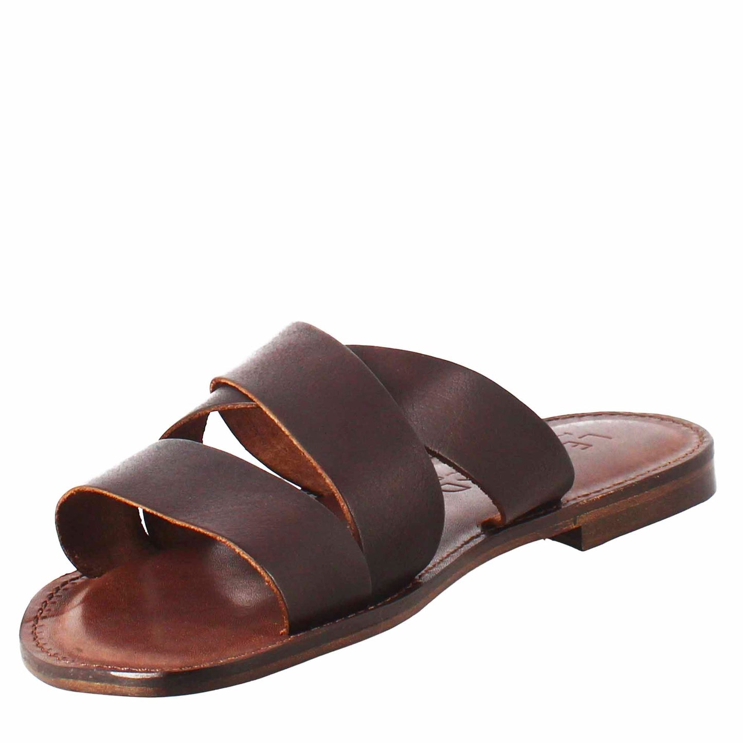 Men's Three-Strap Leather Sandals