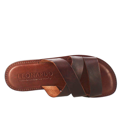 Men's Three-Strap Leather Sandals