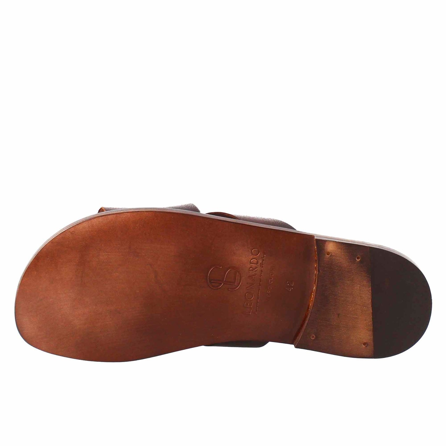 Men's Three-Strap Leather Sandals