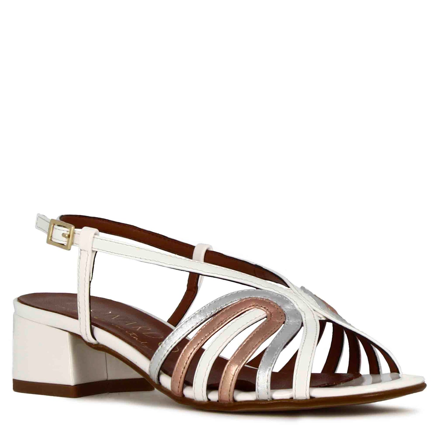 Sandalo da donna con fasce sottili in pelle