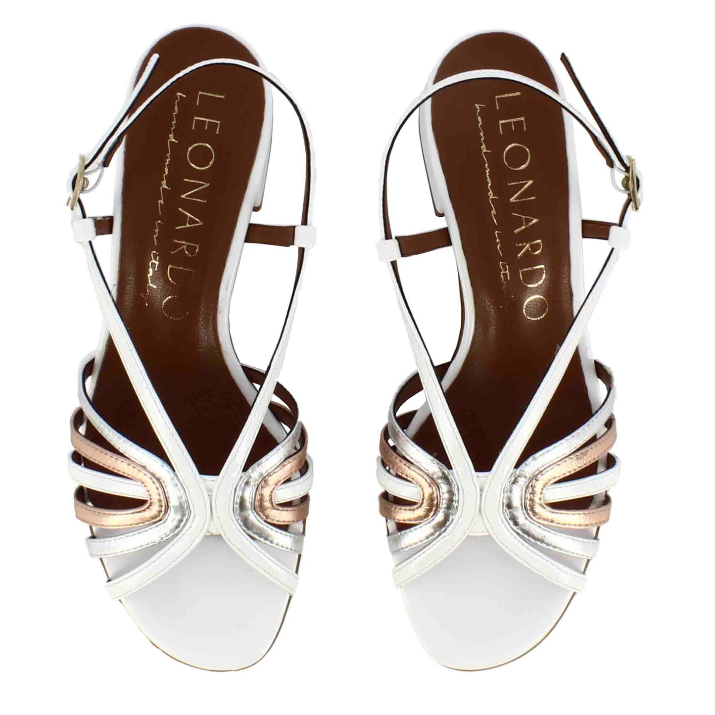 Sandalo da donna con fasce sottili in pelle