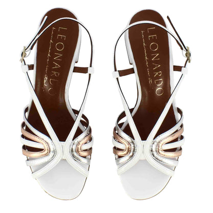 Sandalo da donna con fasce sottili in pelle