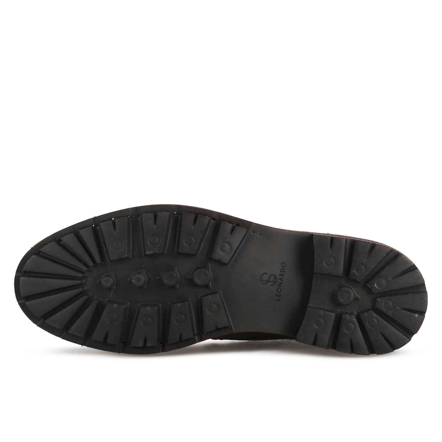 Engineer style men's lace-up shoe in suede leather