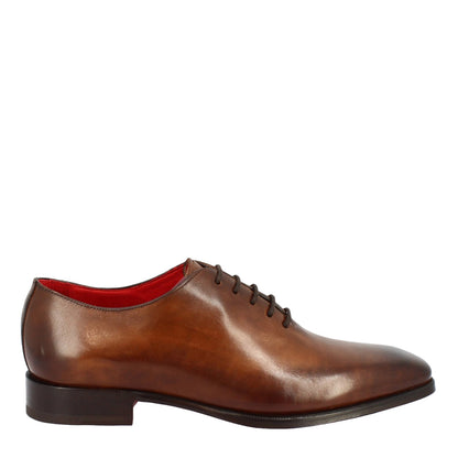 Elegant men's shoes wholecut handmade in leather