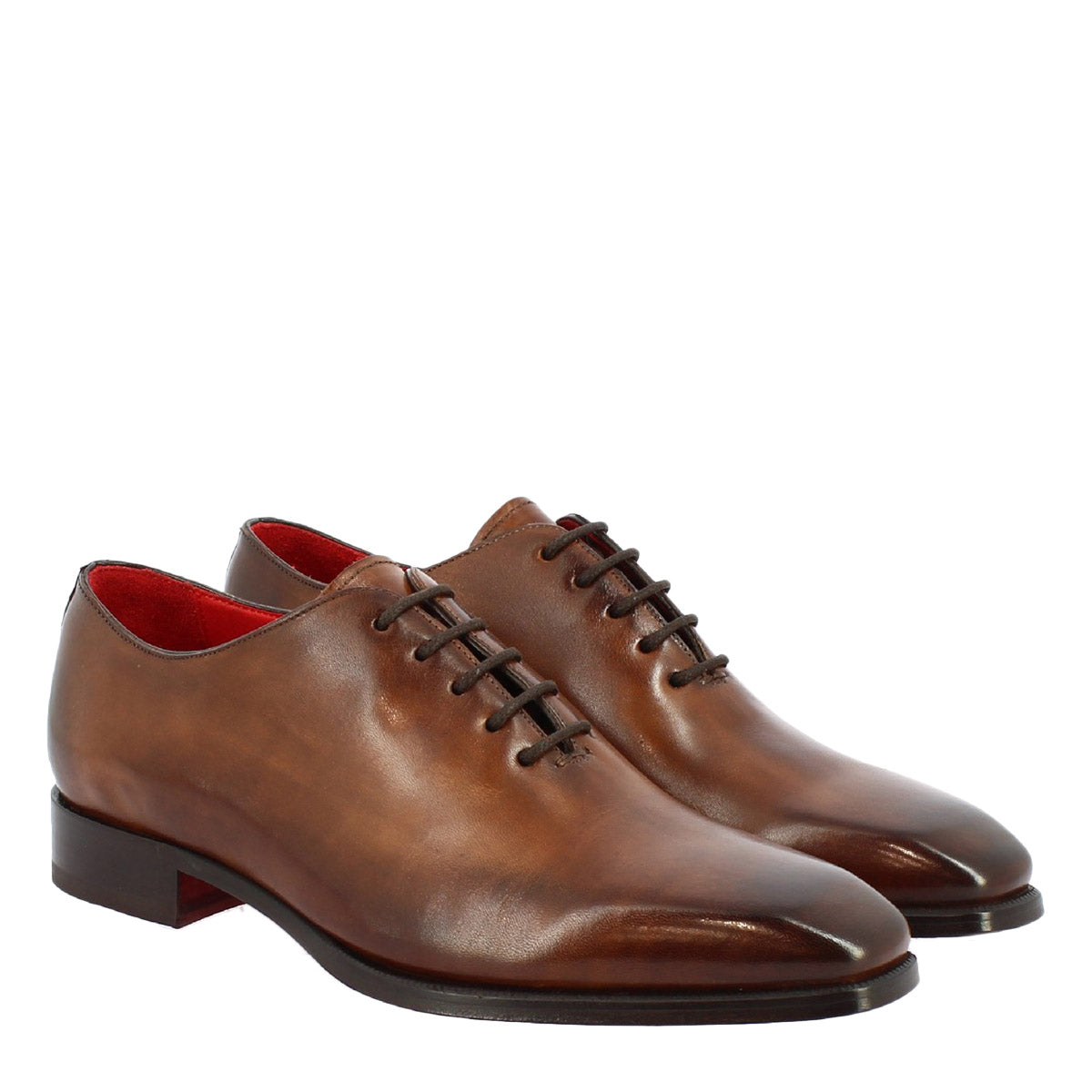 Elegant men's shoes wholecut handmade in leather