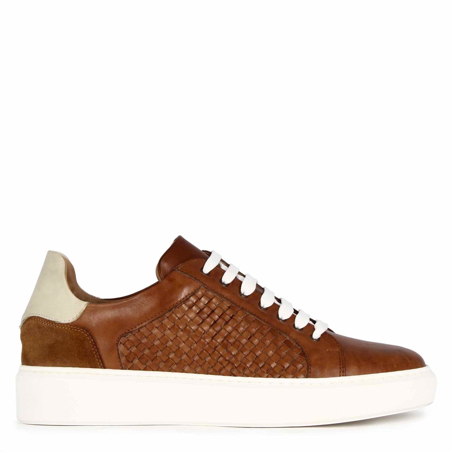 Men's Casual Sneaker in Woven Leather