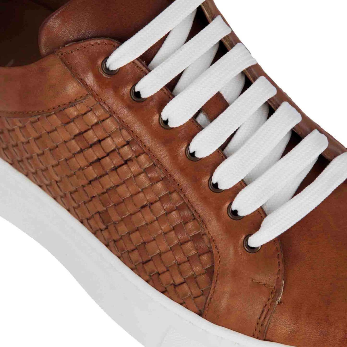 Men's Casual Sneaker in Woven Leather