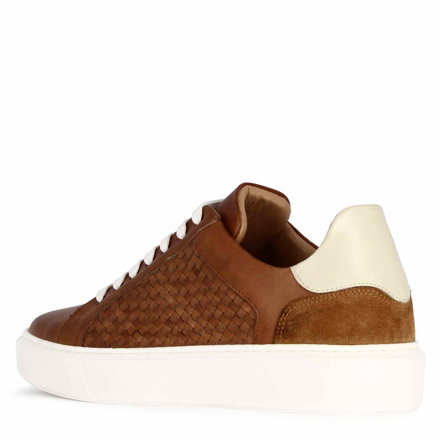 Men's Casual Sneaker in Woven Leather