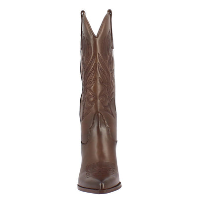 Women's Texan leather boot with embroidery