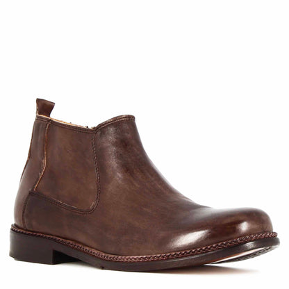 Vintage Leather Men's Ankle Boots