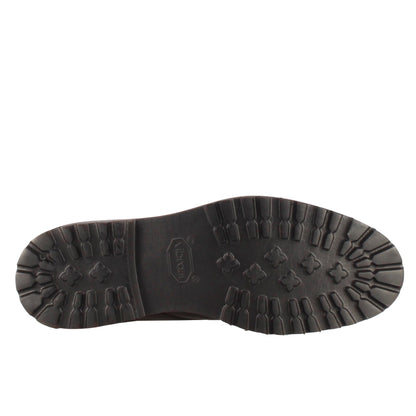 Stivaletti da uomo in pelle liscia con suola carrarmato Vibram