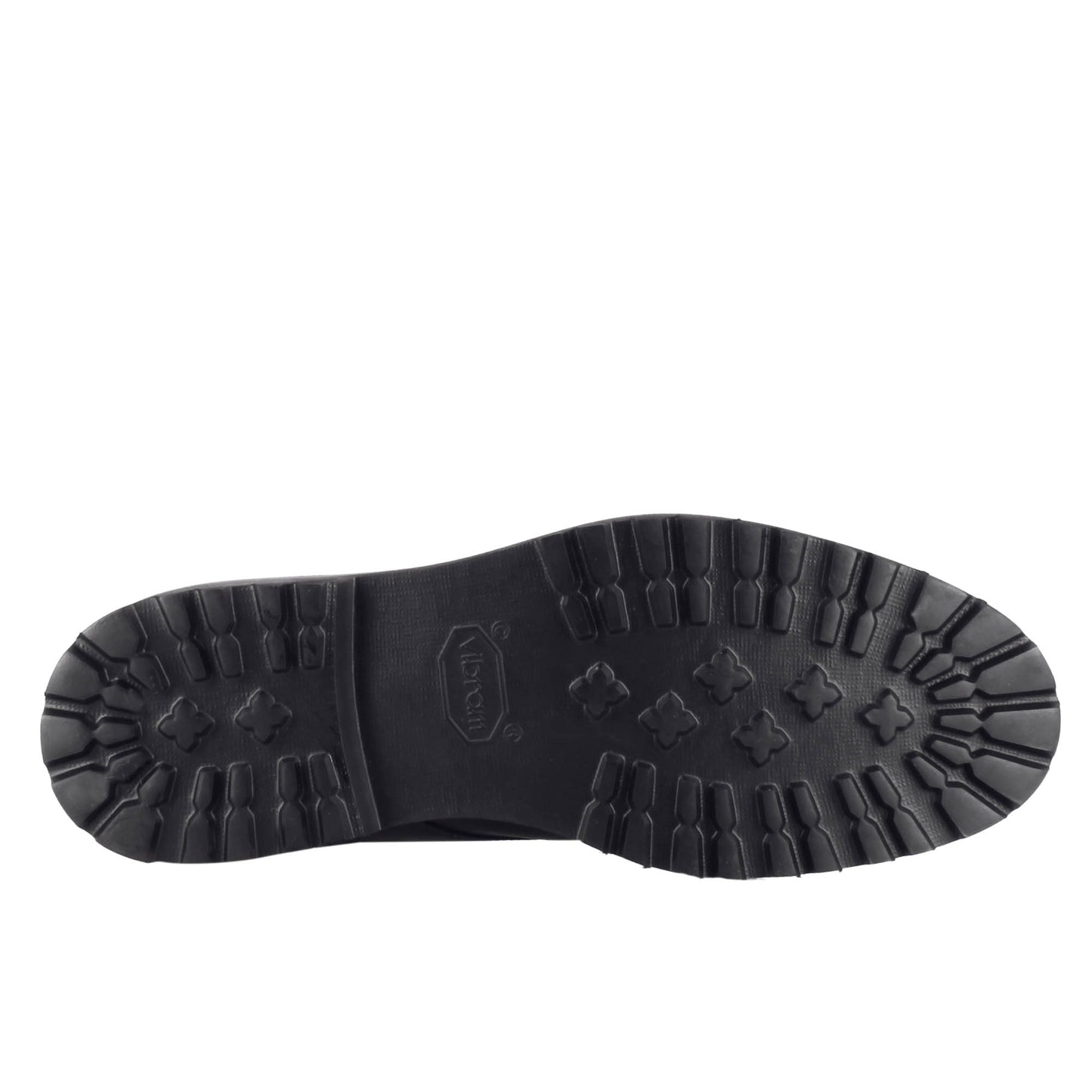 Stivaletti da uomo in pelle liscia con suola carrarmato Vibram