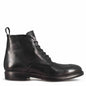 Men's ankle boots in smooth leather with laces and leather sole