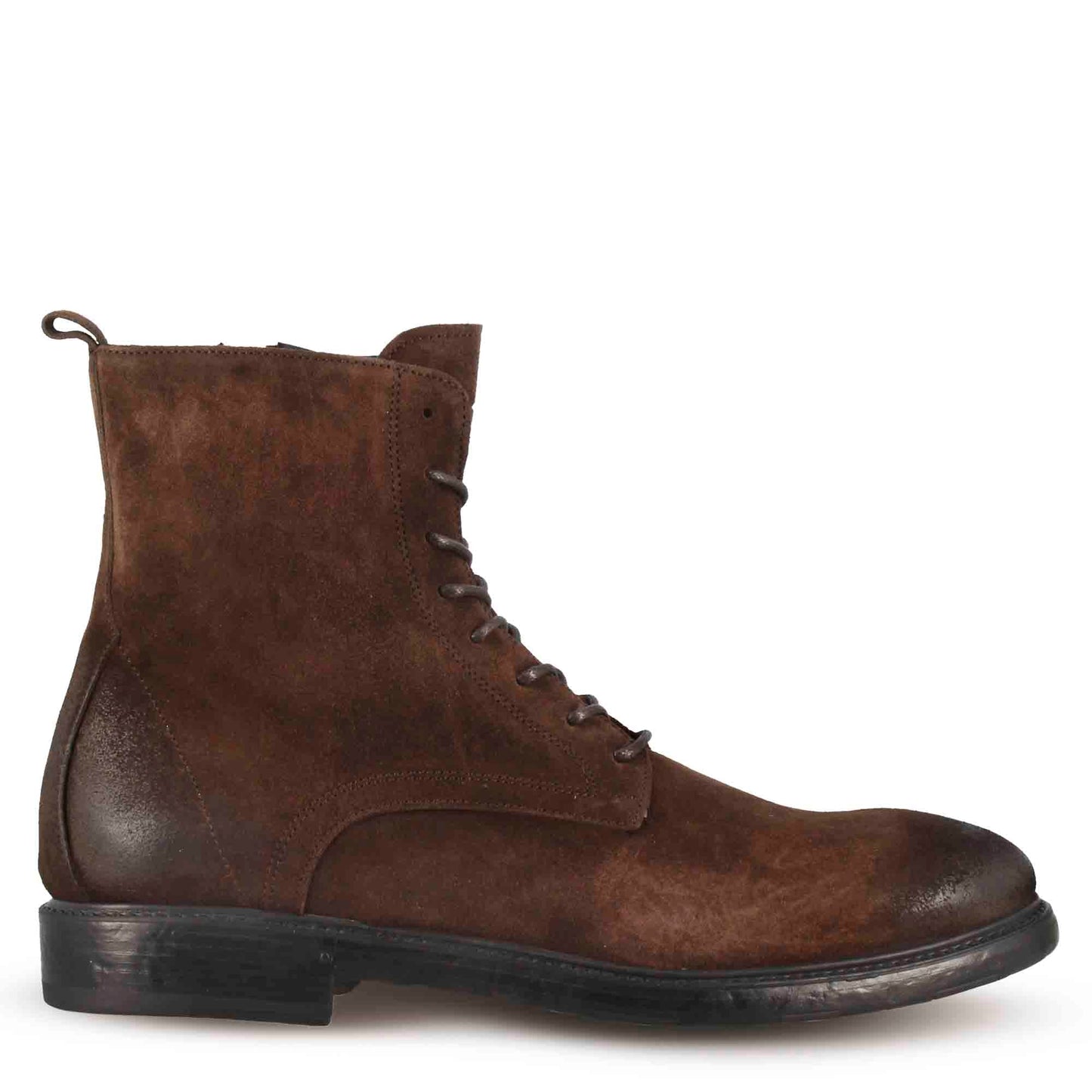 Stivaletti da uomo in vera pelle scamosciata effetto vintage