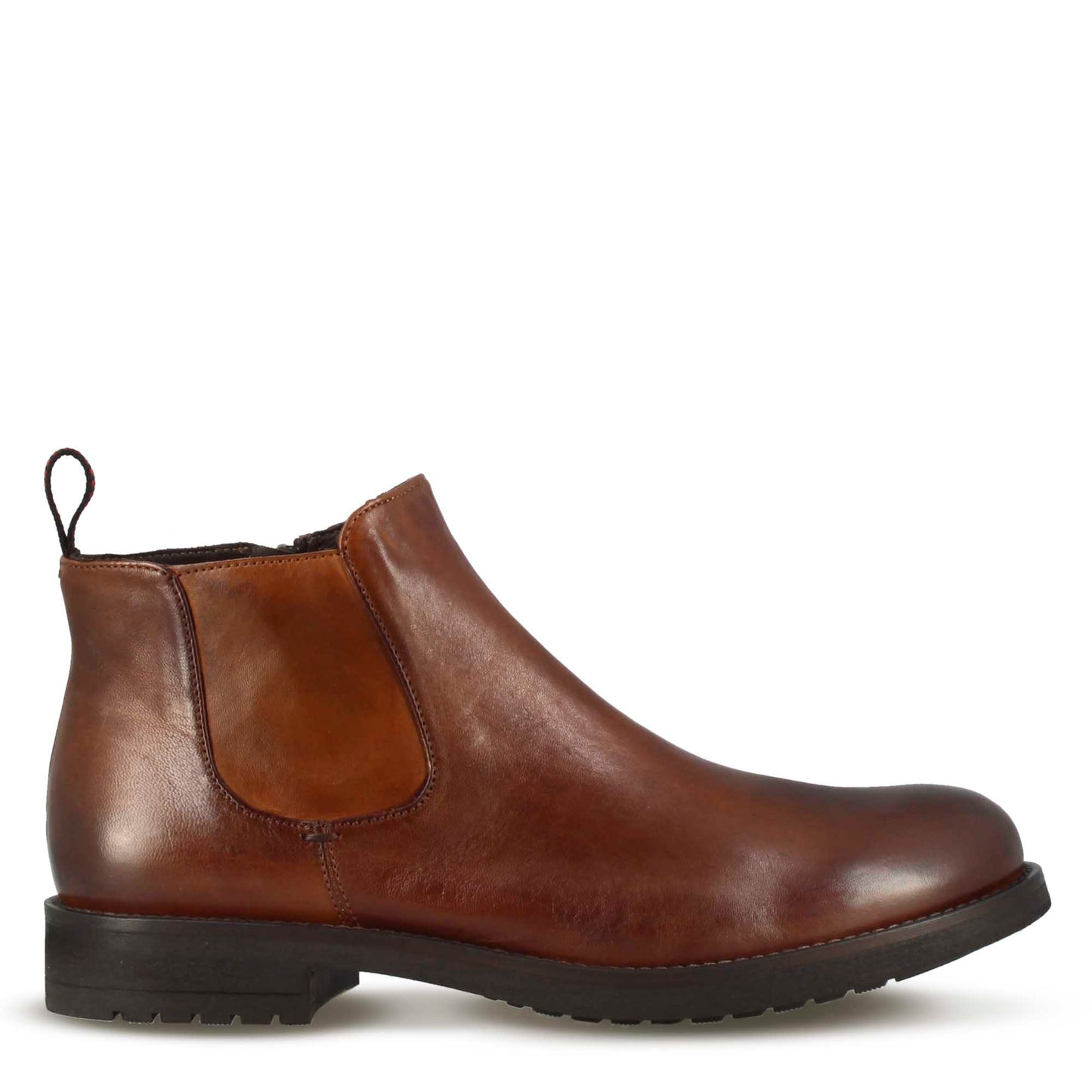Stivaletto casual in pelle alla caviglia suola in gomma