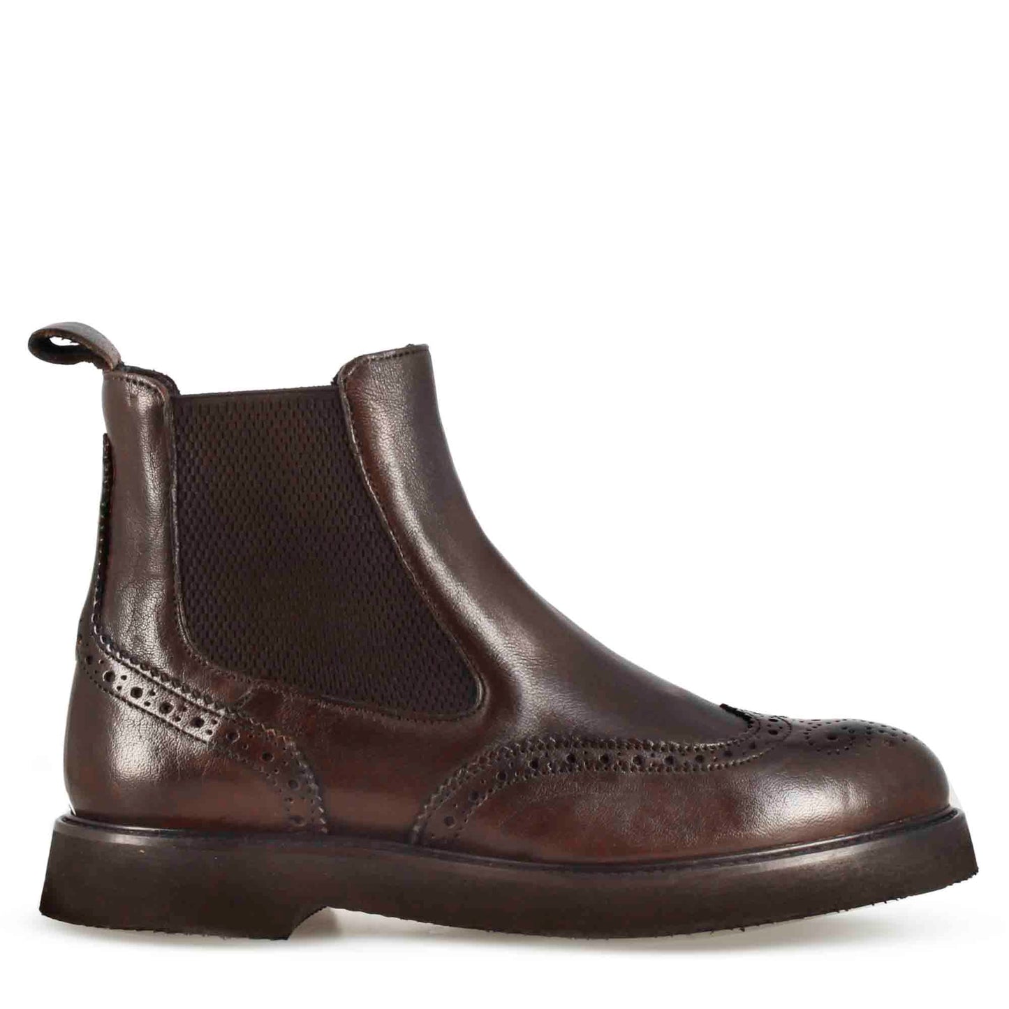 Stivaletto Chelsea brogue da donna