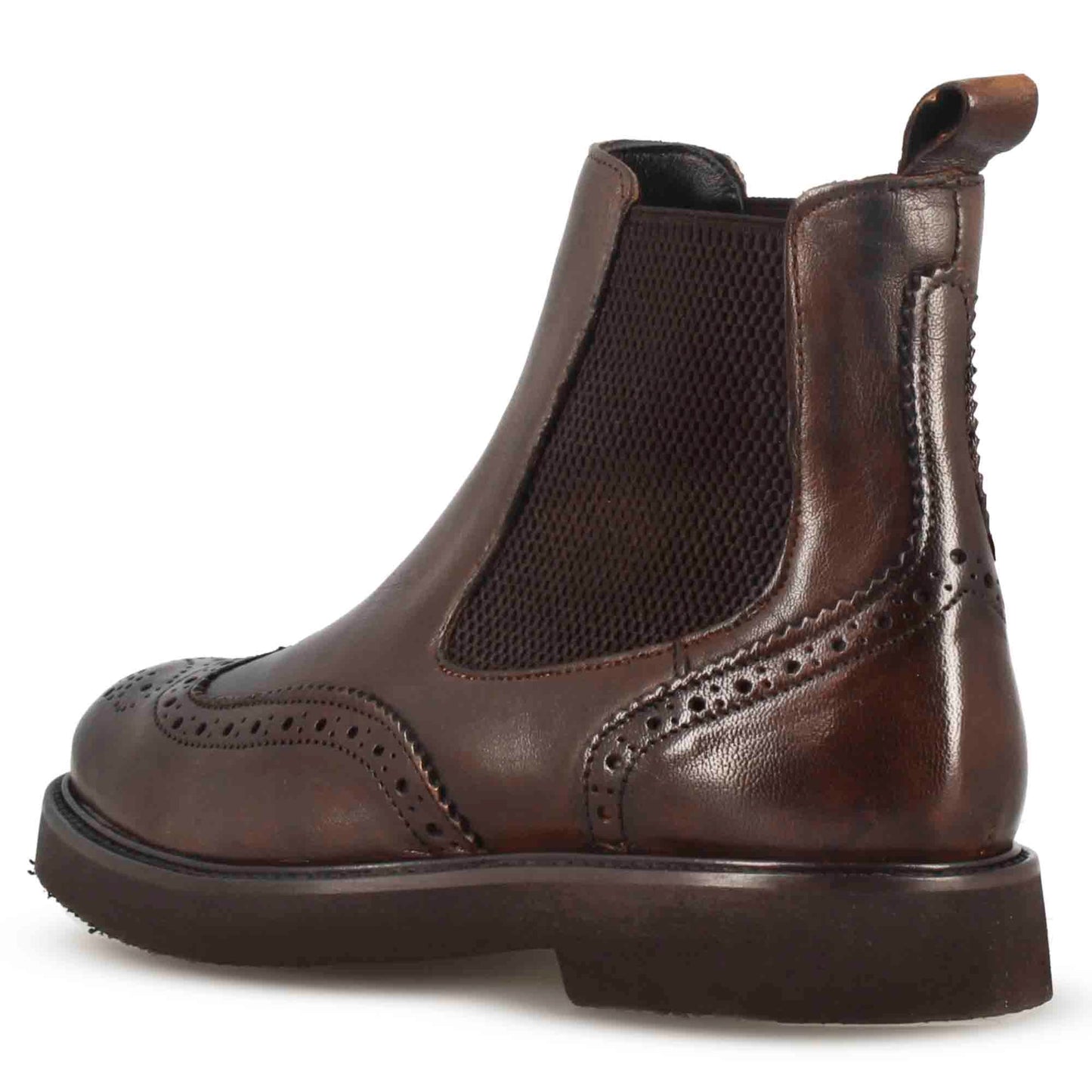 Stivaletto Chelsea brogue da donna