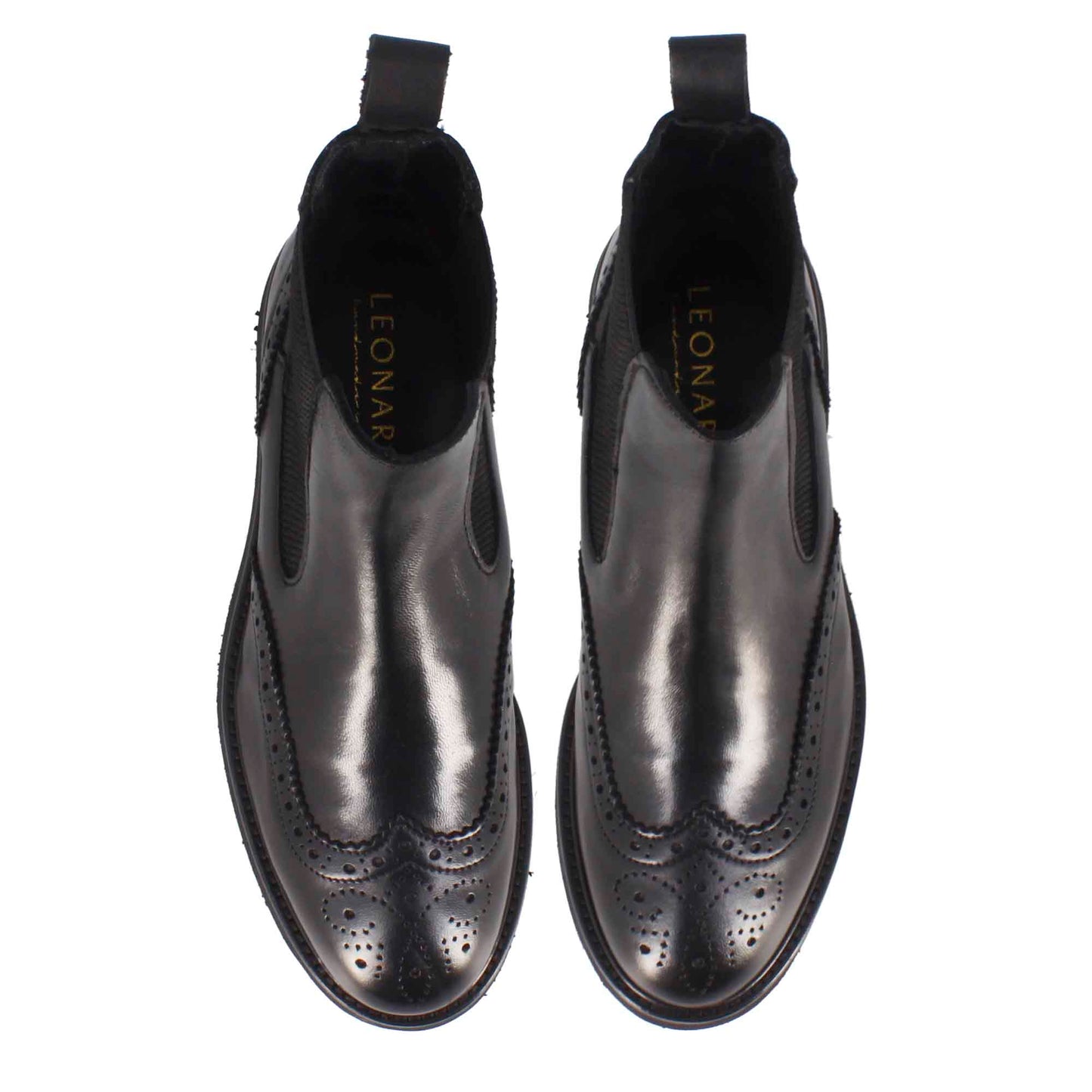 Stivaletto Chelsea brogue da donna