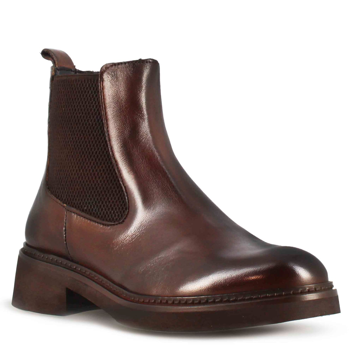 Women's Chelsea Boot in Genuine Leather with Elastic