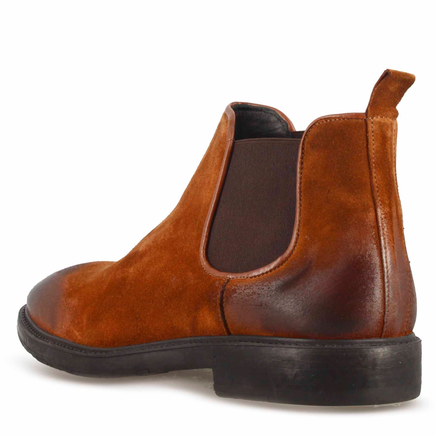 Men's Chelsea Boot in Genuine Suede Light Brown Vintage Effect