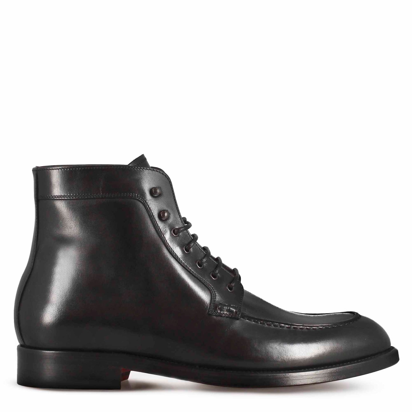 Men's Smooth Leather Lace Up Ankle Boot