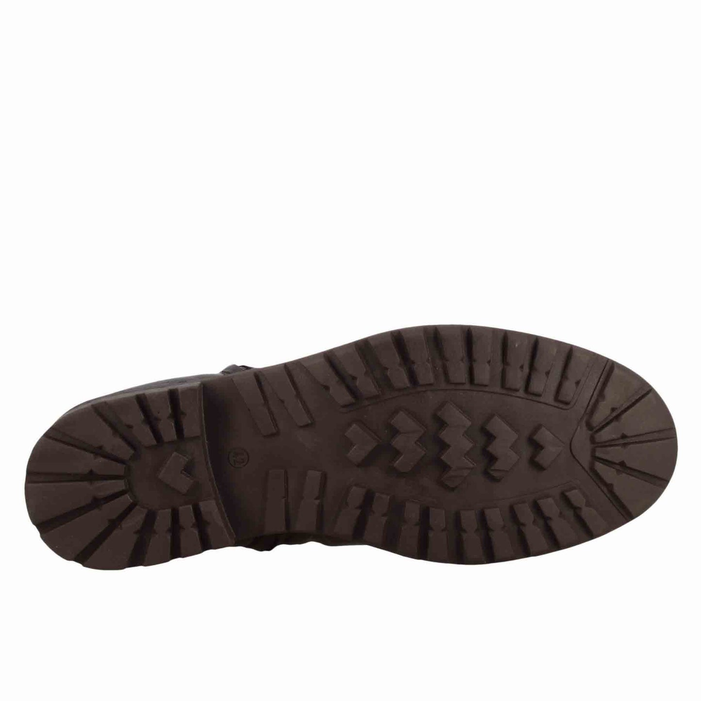Men's ankle boot with dark brown leather curl