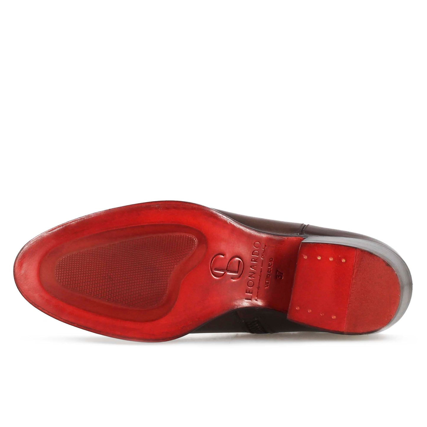 Stivaletto sopra alla caviglia stile texano da donna in pelle